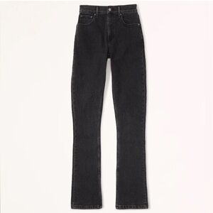 NWT Abercrombie Curve Love High Rise Skinny Jean Black with Vent Hem size 27 / 4
